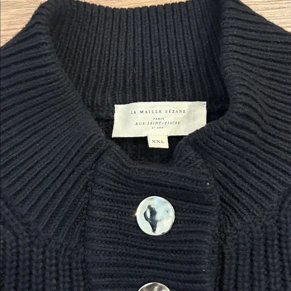 Sezane Lucas Jumper Black - Size XXL - Picture 2 of 9